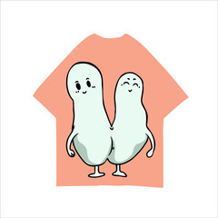 Funny Monster Vector Illustration, cute, twin monster