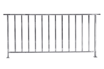 Stainless steel railing. - obrazy, fototapety, plakaty