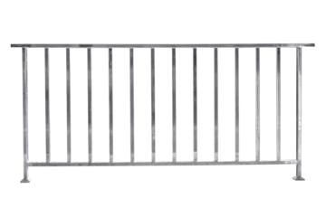 Stainless steel railing.