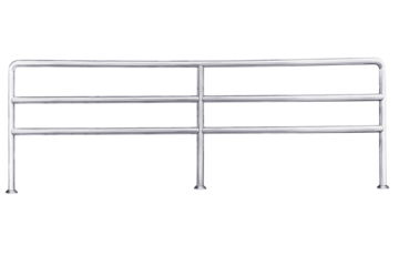 Stainless steel railing.