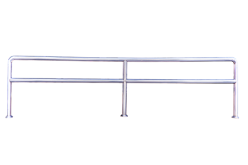 Stainless steel railing.