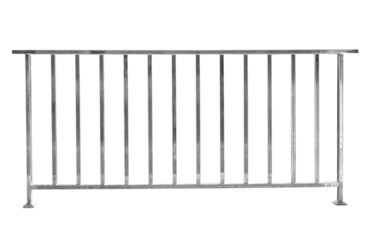 Stainless steel railing.