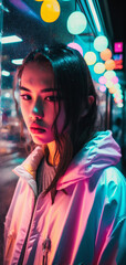 person in the night clubs street