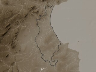 Sousse, Tunisia. Sepia. No legend