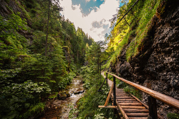 Mountain landscape in mountains, Juranova dolina - valley in The Western Tatras national park. Slovakia, oravice, Orava region. © Zedspider