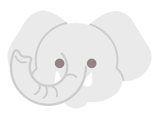 Fototapeta premium かわいい象のデフォルメイラスト