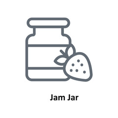 Jam Jar Vector Outline Icons. Simple stock illustration stock