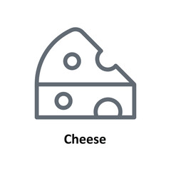 Cheese Vector Outline Icons. Simple stock illustration stock