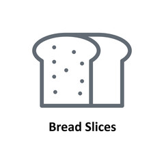 Bread Slices Vector Outline Icons. Simple stock illustration stock