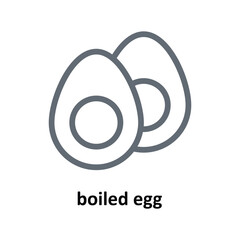 boiled egg Vector Outline Icons. Simple stock illustration stock