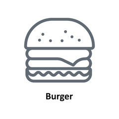 Burger Vector Outline Icons. Simple stock illustration stock