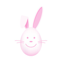 Easter rabbit, Easter Bunny. Easter egg. Vector illustration. Isolated on white background.	