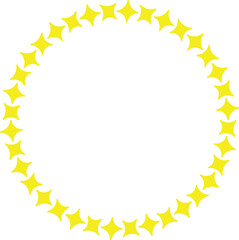 Circular star wreath icon vector image