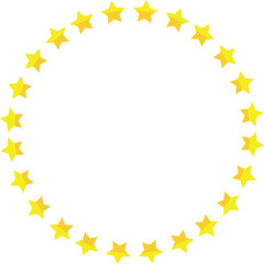 Circular star wreath icon vector image