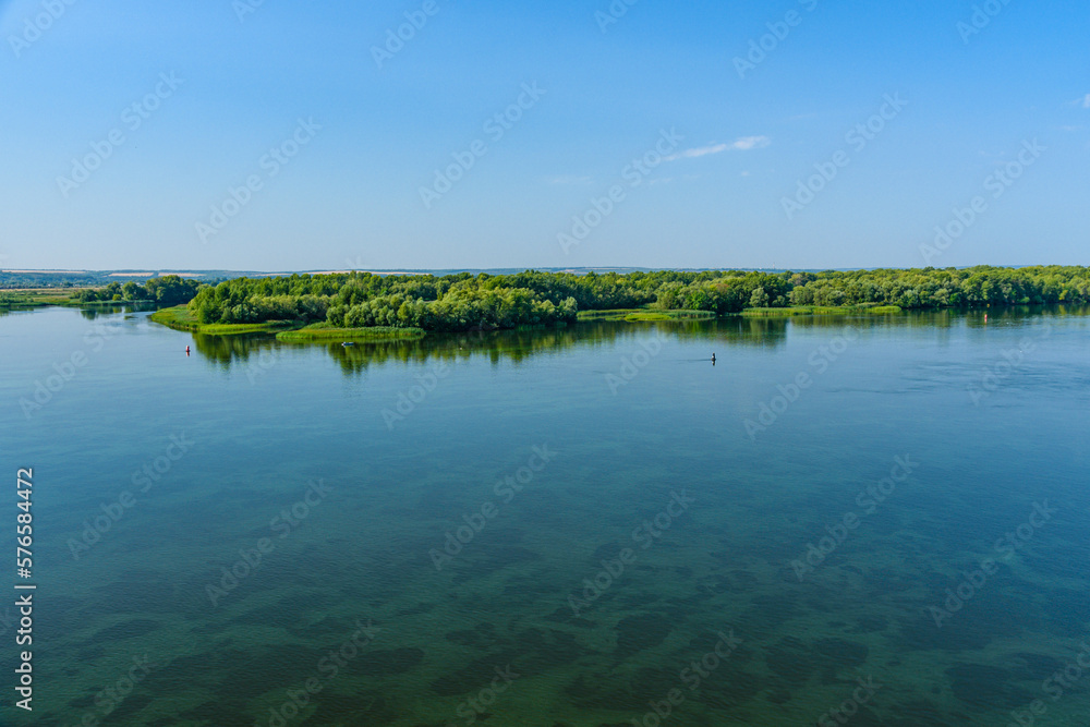 Wall mural View on the river Dnieper on summer