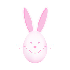 Obraz na płótnie Canvas Easter rabbit, Easter Bunny. Easter egg. Vector illustration. Isolated on white background.