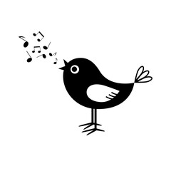 Bird vector icon on white background