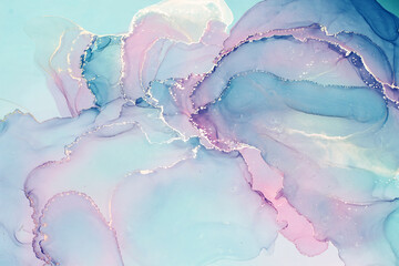 Abstract alcohol ink texture in pastel toned