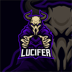 Lucifer masscot logo illustration premium vector