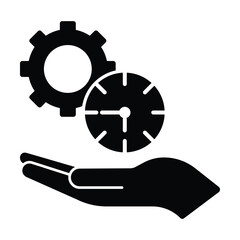 time management icon, time vector, management illustration