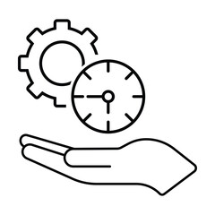 time management icon, time vector, management illustration