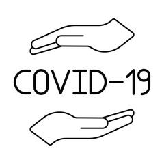 top pandemic coronavirus icon, hands vector, coronavirus illustration