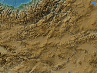 Erzurum, Turkiye. Physical. No legend