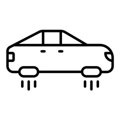 Hover Car Icon Style