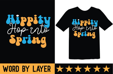 Hippity Hop into Spring svg t shirt design