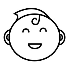 Smiling Baby Icon Style