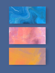 Vector banner abstract paints shapes collection isolated on color background.