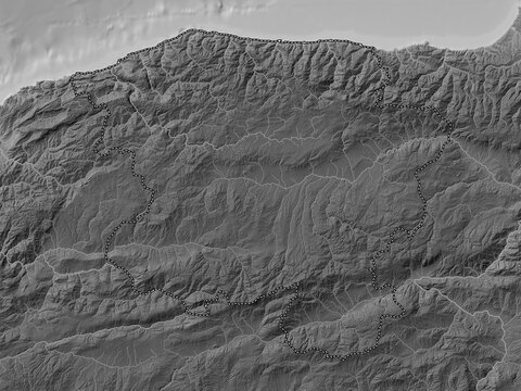 Kastamonu, Turkiye. Grayscale. No legend