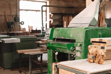 Wood working CNC machine at carpentry workshop