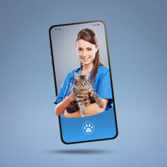 Online veterinarian service on-demand and pet care