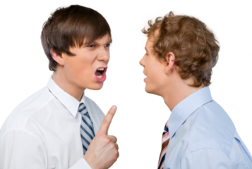 Businessmen Arguing Isolated
