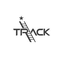 illustration of track, track icon, vector art.