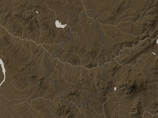 Nevsehir, Turkiye. Sepia. No legend