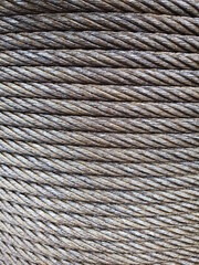 Industrial coil of metal rope