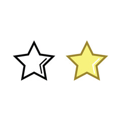 star logo icon illustration colorful and outline