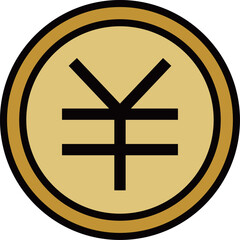 Obraz premium 円マークのシンプルなイラスト