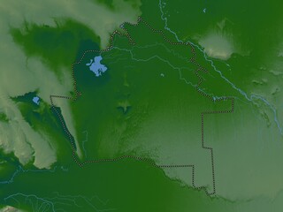 Tashauz, Turkmenistan. Physical. No legend