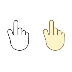 hand palm logo icon illustration colorful and outline