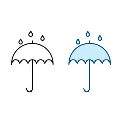 umbrella logo icon illustration colorful and outline