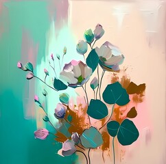 Flowers are abstract. Generative AI.