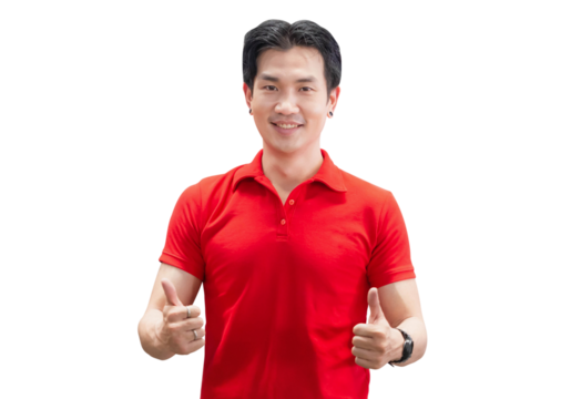 Cheerful man smiling with giving thumbs up, Warehouse worker working in factory warehouse - Powered by Adobe