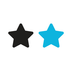 star logo icon illustration colorful and outline