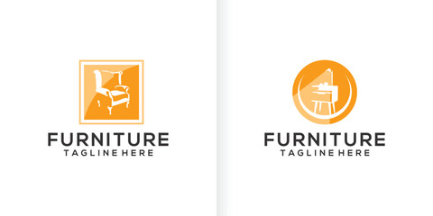 Sofa furniture logo collection and Lamp logo