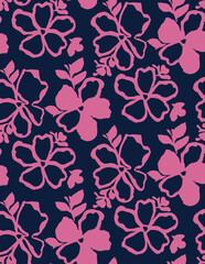 Fototapeta premium Seamless flowers pattern, floral print.