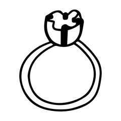 Doodle diamond ring for March 8