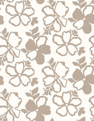 Fototapeta premium Seamless geometric square flowers pattern.